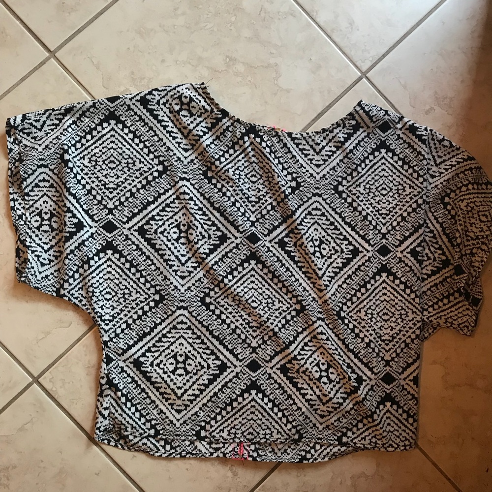 Black and white blouse